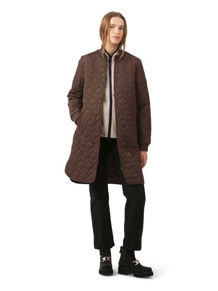 Ilse Jacobsen Płaszcz pikowany w kolorze ciemnobrązowym rozmiar: 34. Brązowe płaszcze damskie Ilse Jacobsen, bez wzorów, bez kaptura. Za 232.78 zł.