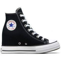 Adidasy Converse Chuck Taylor All Star Wedge Platform, Kobiety. Czarne obuwie sportowe casual damskie Converse, bez zapięcia. Za 590.00 zł.