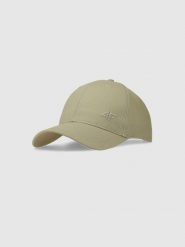4F Czapka z daszkiem strapback uniseks - beżowa S/M. Brązowe czapki z daszkiem damskie 4F, na lato, bez wzorów, z bawełny. W wyprzedaży za 39.99 zł.