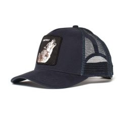 Czapka z daszkiem Goorin Bros. Lone Wolf Animal Farm Trucker 101-0389-NVY. Czarne czapki z daszkiem damskie Goorin Bros, bez wzorów. Za 167.99 zł.