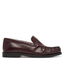 Mokasyny Calvin Klein. Brązowe mokasyny damskie Calvin Klein, bez obcasa. Za 569.99 zł.