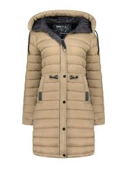 Canadian Peak Płaszcz pikowany "Batigeak" w kolorze beżowym rozmiar: XL. Brązowe płaszcze damskie Canadian Peak, xl, bez wzorów, bez kaptura. Za 302.35 zł.