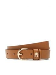 Tommy Hilfiger Pasek Damski Th Timeless 2.5 AW0AW14244 Brązowy. Brązowe paski damskie Tommy Hilfiger, bez wzorów, ze skóry. Za 179.99 zł.