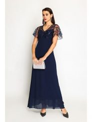 ASSUILI Sukienka w kolorze granatowym rozmiar: 34. Niebieskie sukienki damskie Assuili, bez wzorów, klasyczne, bez ramiączek. Za 170.87 zł.