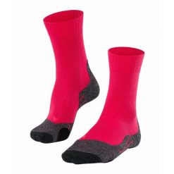 Skarpetki damskie Falke TK2. Czerwone skarpetki damskie Falke, bez wzorów, z elastanu. Za 161.50 zł.