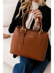 Lia Biassoni Skórzana torebka w kolorze jasnobrązowym - 33 x 25 x 11 cm rozmiar: onesize. Brązowe torebki klasyczne damskie Lia Biassoni, z materiału, przez ramię, bez dodatków. Za 304.99 zł.