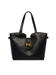 Just Cavalli Torebka 80RA4BA4 ZSA89 Czarny. Czarne shopper bag Just Cavalli, bez wzorów, ze skóry, bez dodatków. Za 841.99 zł.