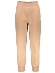 Puma Spodnie dresowe "Essentials Plus Embroidery" w kolorze beżowym rozmiar: XS. Brązowe spodnie dresowe damskie Puma, xs, bez wzorów, z dresówki. Za 96.60 zł.