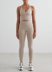 Damskie legginsy invisible scrunch, squat proof Shape Seamless beżowy melanż. Brązowe legginsy damskie Aim'n, s, bez wzorów, z dzianiny, z podwyższonym stanem, na fitness i siłownię. Za 177.60 zł.