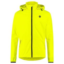 GO Rain Jacket Essential Neon Yellow. Żółte kombinezony damskie AGU, xl, bez wzorów, z materiału, sportowe, bez kołnierzyka, bez ramiączek. Za 399.50 zł.