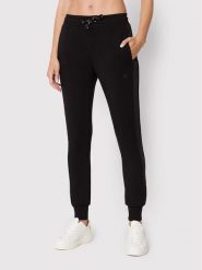 Guess Spodnie dresowe V2YB18 K7UW2 Czarny Regular Fit. Czarne spodnie dresowe damskie Guess, xl, z aplikacjami, z dresówki. Za 289.99 zł.