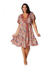 Aller Simplement Sukienka ze wzorem rozmiar: 42/44. Sukienki damskie Aller Simplement, bez wzorów, bez ramiączek. Za 65.99 zł.