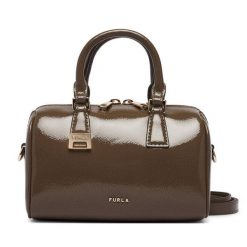 Torebka Furla. Brązowe kuferki damskie Furla, bez dodatków. Za 1,299.00 zł.