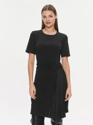DKNY Sukienka codzienna DD3K1461 Czarny Regular Fit. Czarne sukienki damskie DKNY, bez wzorów, z syntetyku, bez ramiączek. Za 429.99 zł.