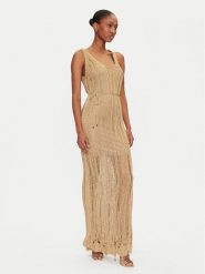 Marciano Guess Sukienka wieczorowa 5GGK54 5871Z Złoty. Żółte sukienki damskie Marciano Guess, z aplikacjami, z syntetyku, wizytowe, bez ramiączek. Za 659.99 zł.