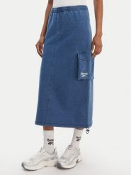 Reebok Spódnica midi Naida RK25487CCW Niebieski Regular Fit. Niebieskie spódnice damskie Reebok, xl, bez wzorów, z bawełny, midi. Za 299.99 zł.