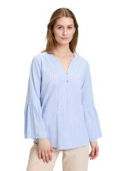 CARTOON Bluzka w kolorze błękitno-białym rozmiar: 34. Niebieskie bluzki damskie Cartoon, bez wzorów, z bawełny, bez kołnierzyka, bez ramiączek. Za 113.99 zł.