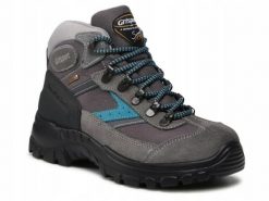 Buty trekkingowe damskie GRISPORT wysokie skóra. Szare obuwie trekkingowe damskie Grisport, ze skóry, bez zapięcia. Za 329.00 zł.