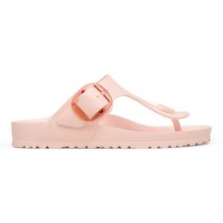 Birkenstock Gizeh Big Buckle EVA Light Rose Japonki damskie. Czerwone klapki damskie Birkenstock, bez wzorów, ze skóry, bez obcasa, bez zapięcia. Za 229.99 zł.