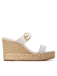 MICHAEL Michael Kors Espadryle Lucinda 40S4LCMS3L Biały. Białe espadryle damskie MICHAEL Michael Kors, bez wzorów, ze skóry, bez obcasa. Za 469.99 zł.