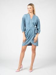Pinko Sukienka "Scuderia" | 100988 A0MM | Kobieta | Niebieski. Niebieskie sukienki damskie Pinko, bez wzorów, z bawełny, bez ramiączek. W wyprzedaży za 449.00 zł.