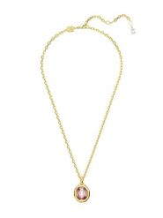 Swarovski Pozłacany naszyjnik z zawieszką - dł. 42 cm rozmiar: onesize. Różowe naszyjniki damskie Swarovski, z cyrkonią, metalowe. Za 304.99 zł.