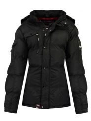 Geographical Norway Kurtka zimowa "Bonapart" w kolorze czarnym rozmiar: L. Czarne kurtki damskie Geographical Norway, na zimę, l, bez wzorów, z puchu, bez kaptura. Za 241.56 zł.
