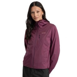Damska przeciwdeszczowa kurtka trekkingowa Siroko Velora Purple. Fioletowe kurtki damskie SIROKO, na zimę, m, bez wzorów, z materiału, z kapturem. Za 296.00 zł.