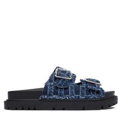 Klapki REPLAY. Niebieskie klapki damskie Replay, bez wzorów, bez obcasa, bez zapięcia. Za 399.99 zł.