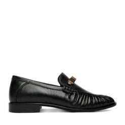 Lordsy U.S. Polo Assn. Czarne półbuty damskie U.S. Polo Assn., bez wzorów, bez obcasa, bez zapięcia. Za 349.99 zł.