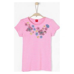 S.Oliver T-Shirt Dziewczęcy M Różowy. Czerwone koszulki i t-shirty dziewczęce S.Oliver, z haftami. W wyprzedaży za 75.00 zł.
