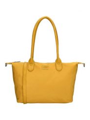 Charm Shopper bag "Buckingham Mono" w kolorze musztardowym - 42 x 25 x 15 cm rozmiar: onesize. Żółte shopper bag Charm, bez wzorów, z materiału, na ramię, bez dodatków. Za 100.99 zł.