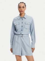 Liu Jo Kombinezon UA5156 D4989 Błękitny Regular Fit. Niebieskie sukienki damskie Liu Jo, bez wzorów, z bawełny, bez ramiączek. Za 719.99 zł.