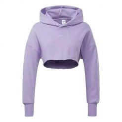 Bluza sportowa damska Reebok HB1745. Fioletowe bluzy damskie Reebok, m, bez wzorów, z kapturem. Za 199.00 zł.