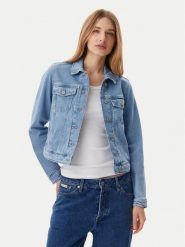 Tommy Jeans Kurtka jeansowa DW0DW20123 Niebieski Regular Fit. Niebieskie kurtki damskie Tommy Jeans, xl, bez wzorów, z bawełny, bez kaptura. Za 239.99 zł.