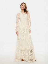 YAS Sukienka wieczorowa Seloise 26015997 Biały Regular Fit. Białe sukienki damskie YAS, bez wzorów, z bawełny, wizytowe, bez ramiączek. Za 729.99 zł.