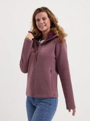 TRAVELIN' Kurtka polarowa w kolorze fioletowym rozmiar: M. Różowe kurtki damskie Travelin', m, bez wzorów, z polaru, bez kaptura. Za 239.99 zł.