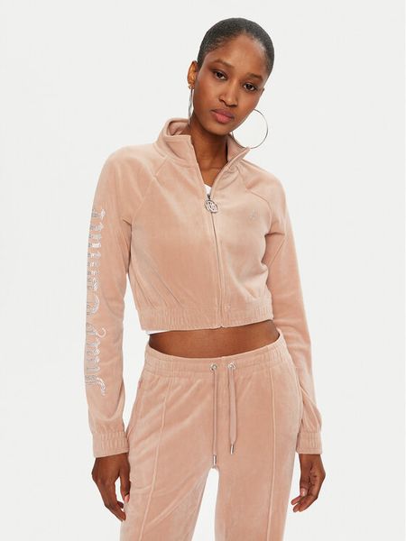 Juicy Couture Bluza Tasha JCWCT24305 Beżowy Slim Fit. Brązowe bluzy damskie Juicy Couture, xxs, bez wzorów, z syntetyku, bez kaptura. Za 339.99 zł.