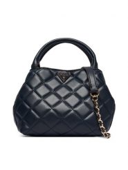 Guess Torebka Juliet Mini HWQG24 56710 Granatowy. Niebieskie kuferki damskie Guess, ze skóry, bez dodatków. Za 544.99 zł.