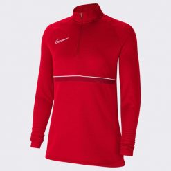 Bluza piłkarska damska Nike Drifit Academy. Czerwone bluzy damskie Nike, l, bez wzorów, bez kaptura. W wyprzedaży za 153.75 zł.
