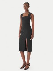 Patrizia Pepe Sukienka koktajlowa 2A3010/JZ26-K103 Czarny Regular Fit. Czarne sukienki damskie Patrizia Pepe, bez wzorów, z syntetyku, wizytowe, bez ramiączek. Za 1,109.99 zł.