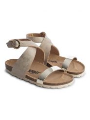 Sunbay Sandały "Dawa" w kolorze beżowym rozmiar: 40. Brązowe sandały damskie Sunbay, bez wzorów, z otwartym noskiem, bez obcasa, bez zapięcia. Za 134.95 zł.