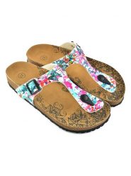 Calceo Japonki ze wzorem rozmiar: 35. Klapki damskie Calceo, bez wzorów, z materiału, z otwartym noskiem, bez obcasa, bez zapięcia. Za 165.99 zł.