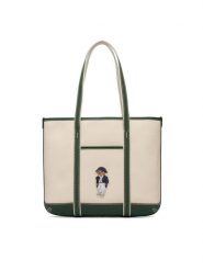 Polo Ralph Lauren Torebka 428P14295001 Beżowy. Brązowe torebki klasyczne damskie Polo Ralph Lauren, z materiału, bez dodatków. Za 1,199.00 zł.