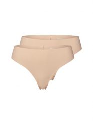Snocks Stringi w 2-paku Kobiety beżowy, XL. Brązowe stringi Snocks, bez wzorów, z materiału. Za 109.95 zł.