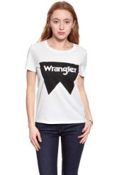 WRANGLER T SHIRT DAMSKI FESTIVAL TEE OFFWHITE W7016EV02 112130889. Białe t-shirty damskie Wrangler, s, bez wzorów, bez kołnierzyka. W wyprzedaży za 39.99 zł.