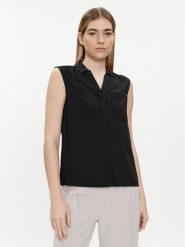 Calvin Klein Koszula K20K207031 Czarny Regular Fit. Czarne koszule damskie Calvin Klein, bez wzorów, z syntetyku, bez kołnierzyka, bez ramiączek. Za 179.99 zł.