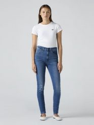 Levi's Dżinsy - Skinny fit - w kolorze niebieskim rozmiar: W26/L30. Niebieskie jeansy damskie Levi's, z podwyższonym stanem. Za 186.19 zł.