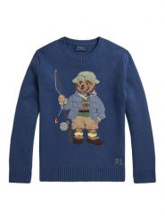 Polo Ralph Lauren Sweter 323B18571001 Granatowy Regular Fit. Niebieskie swetry chłopięce Polo Ralph Lauren, z bawełny, bez kołnierzyka. Za 1,199.00 zł.