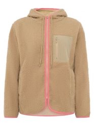 Zwillingsherz Kurtka polarowa "Classic" w kolorze beżowym rozmiar: L. Brązowe kurtki damskie Zwillingsherz, l, bez wzorów, z polaru, bez kaptura. Za 162.11 zł.
